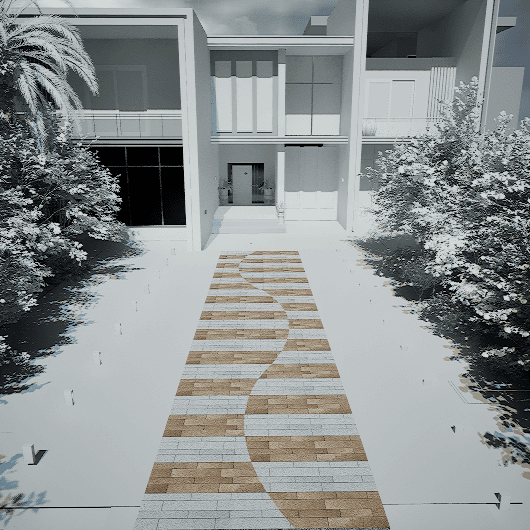 Walkway Entrance 0085 - Width 2.80 m