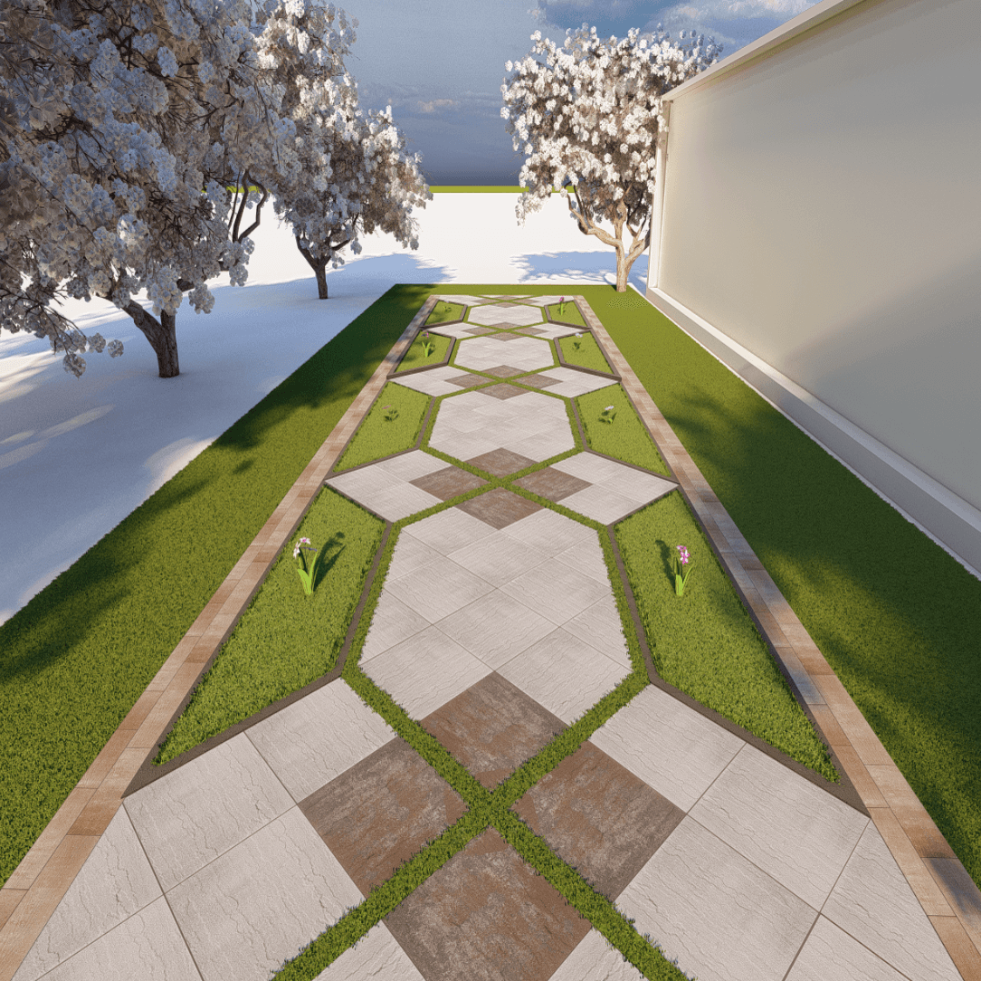 Walkway Garden 0300 - Width 4.10 m