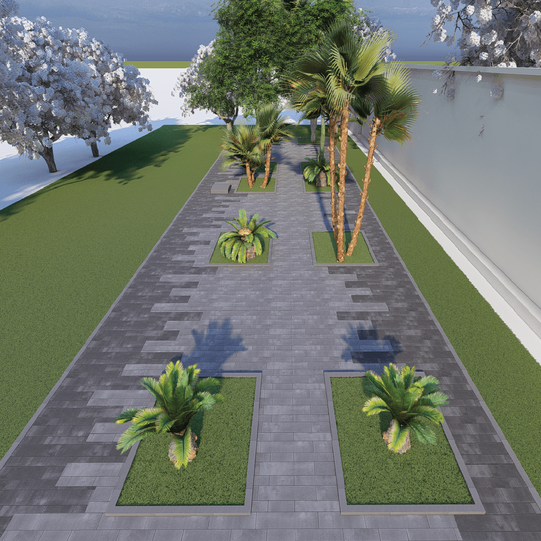 Walkway Garden 0311 - Width 6.10 m