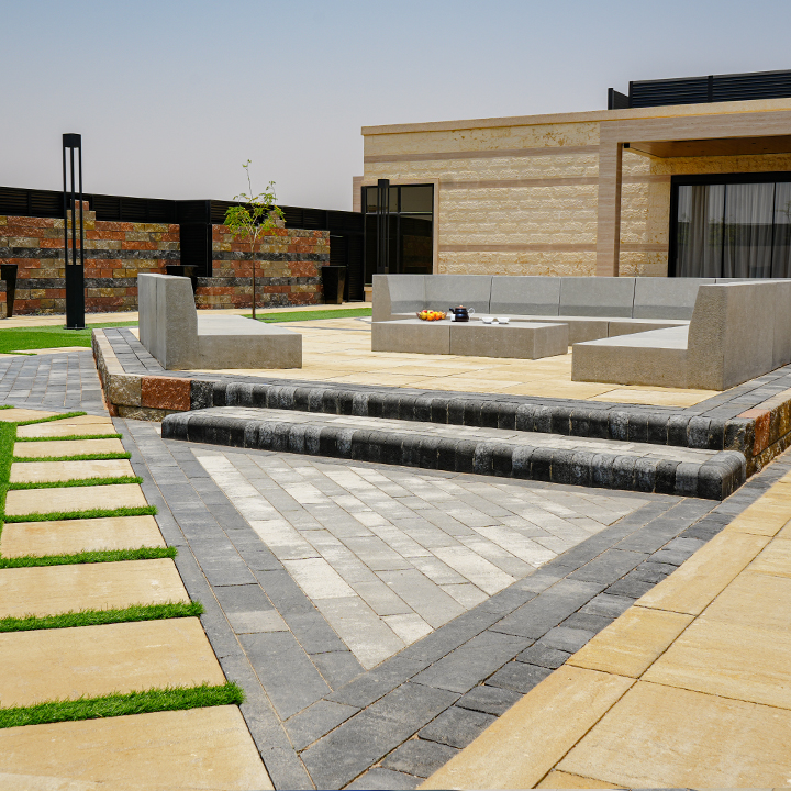 Hardscaping with Landscape paver designs from Ducon Outdoor Living in Dubai, UAE.