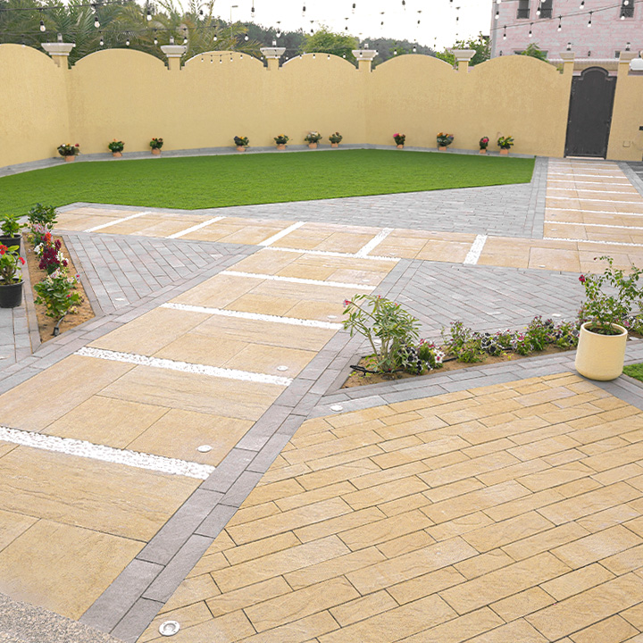 Hardscaping with Landscape paver designs from Ducon Outdoor Living in Dubai, UAE.